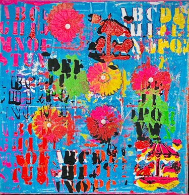 Spring Explosion Картина под названием "Spring Explosion" - Poptonicart, Подлинное произведение искусства, Акрил