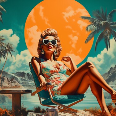 Digital Arts titled "VACATION 24" by Poptonicart, Original Artwork, Digital Collage