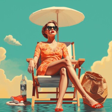 Digital Arts titled "VACATION 99" by Poptonicart, Original Artwork, Digital Collage