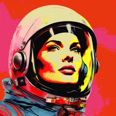 Peinture intitulée "STELLAR WOMAN" par Poptonicart, Œuvre d'art originale, Collage numérique