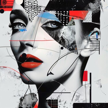 Peinture intitulée "BAUHAUS CHIC" par Poptonicart, Œuvre d'art originale, Collage numérique