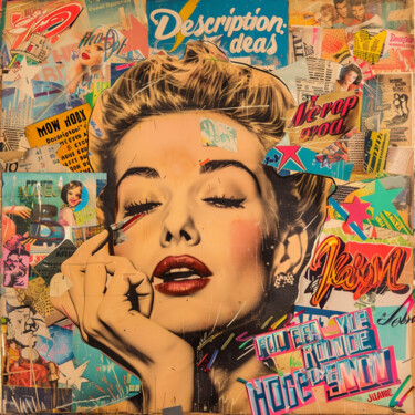 Peinture intitulée "CAMPAIGN WOMAN" par Poptonicart, Œuvre d'art originale, Collage numérique