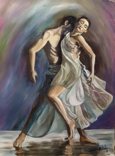 Pittura intitolato "La danza" da Portalo, Opera d'arte originale, Olio