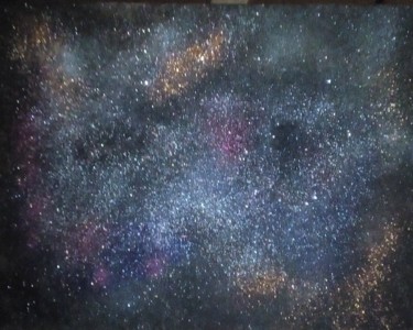 Peinture intitulée "Le méandre stellaire" par Posca-Art-Man, Œuvre d'art originale, Huile