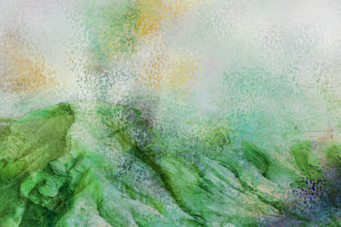 Digital Arts titled "Berge im Hintergrun…" by Sigrid Gombert, Original Artwork, Digital Painting