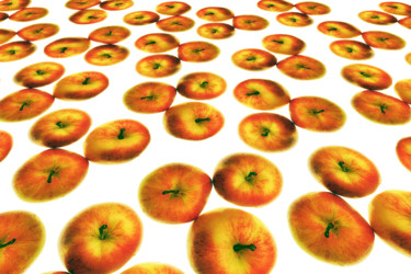 Digitale Kunst mit dem Titel "Apfel infinty" von Sigrid Gombert, Original-Kunstwerk, Digitale Malerei