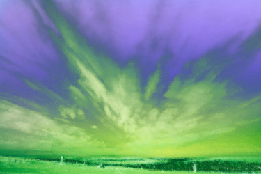 Digitale Kunst getiteld "Wolke Nr. 365" door Sigrid Gombert, Origineel Kunstwerk, Digitaal Schilderwerk