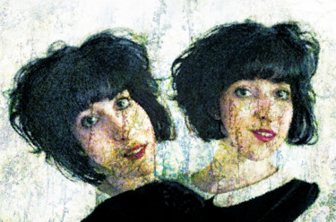 Digital Arts titled "Women twins you too" by Sigrid Gombert, Original Artwork, Digital Painting