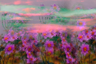 Digitale Kunst mit dem Titel "flowers waiting for" von Sigrid Gombert, Original-Kunstwerk, Digitale Malerei