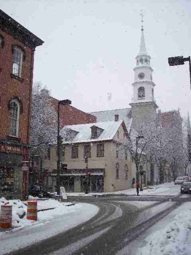 Photography titled "Winter on Church St…" by Susan Ledford, Original Artwork