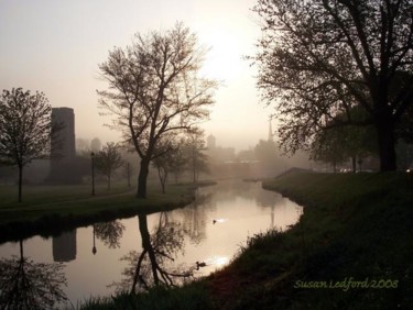 Photography titled "Foggy Sunrise 2" by Susan Ledford, Original Artwork