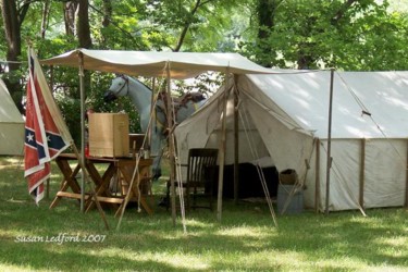 Photography titled "Confederate Tent" by Susan Ledford, Original Artwork