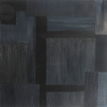 Malerei mit dem Titel "Black Series No. 06" von Urszula Potemkowska, Original-Kunstwerk, Öl Auf Keilrahmen aus Holz montiert