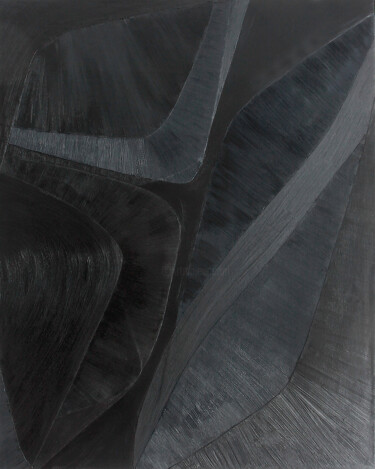 Pittura intitolato "Black Series No. 08" da Urszula Potemkowska, Opera d'arte originale, Olio Montato su Telaio per barella…