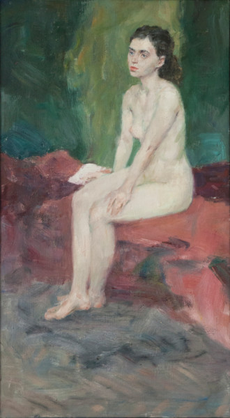 Malerei mit dem Titel "Diana" von Dasha Fotina, Original-Kunstwerk, Öl Auf Keilrahmen aus Holz montiert