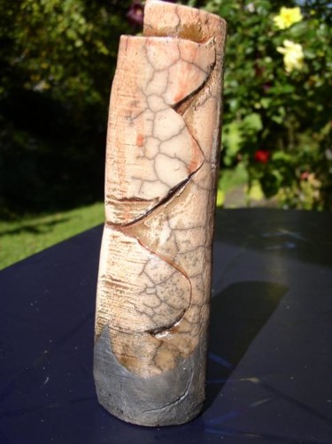 Художественная композиция под названием "Vase Raku6" - Johnluca, Подлинное произведение искусства, Аксессуары