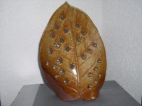 Sculptuur getiteld "Lampe bambou 4" door Johnluca, Origineel Kunstwerk, Keramiek