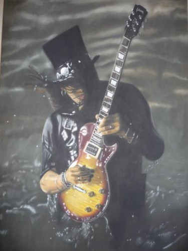 Peinture intitulée "slashguitar" par Eric Pottier, Œuvre d'art originale