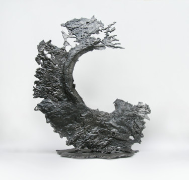 Skulptur mit dem Titel "Shore-break.jpg" von Jerome Poumes, Original-Kunstwerk, Metalle