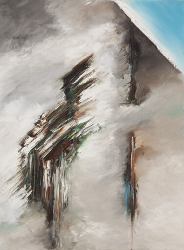 Pintura intitulada "Himalaya" por Poumi Lescaut, Obras de arte originais, Óleo Montado em Armação em madeira