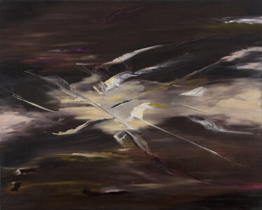 Ζωγραφική με τίτλο "Solar Winds" από Poumi Lescaut, Αυθεντικά έργα τέχνης, Λάδι Τοποθετήθηκε στο Ξύλινο φορείο σκελετό