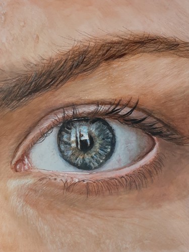 Painting titled "Eye" by Maria Arias, Original Artwork, Acrylic