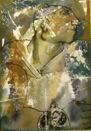 Картина под названием "Современный Самсон/…" - Aleksey Poyaganov, Подлинное произведение искусства