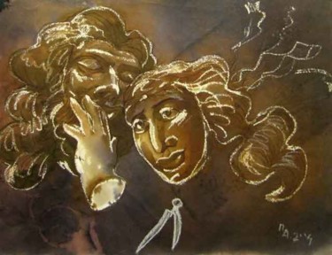 Картина под названием "Самсон и Далила/Sam…" - Aleksey Poyaganov, Подлинное произведение искусства