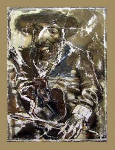 Картина под названием "Сломанная скрипка/B…" - Aleksey Poyaganov, Подлинное произведение искусства