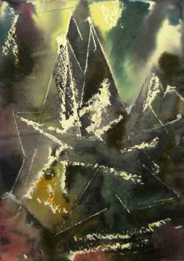 Peinture intitulée "Скользящие кристалл…" par Aleksey Poyaganov, Œuvre d'art originale
