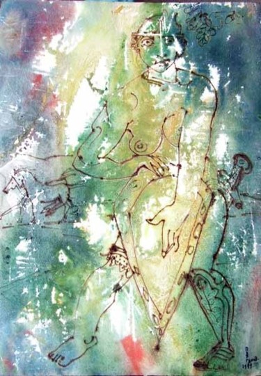 Картина под названием "Амазонка" - Aleksey Poyaganov, Подлинное произведение искусства