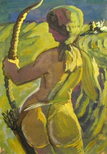 Картина под названием "Амазонка" - Aleksey Poyaganov, Подлинное произведение искусства