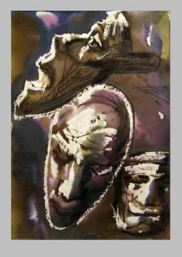 Картина под названием "Маски/Mask" - Aleksey Poyaganov, Подлинное произведение искусства