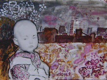 Картина под названием "Buddha" - Nikita Pozdnyakov, Подлинное произведение искусства