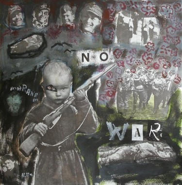 Картина под названием "No war" - Nikita Pozdnyakov, Подлинное произведение искусства