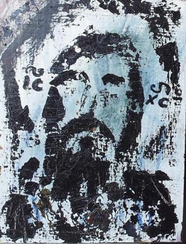 Painting titled "Black Christ" by Nikita Pozdnyakov, Original Artwork