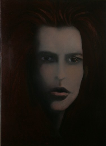 Peinture intitulée "visage sortant de l…" par Pierre Paul Parmentier, Œuvre d'art originale, Huile