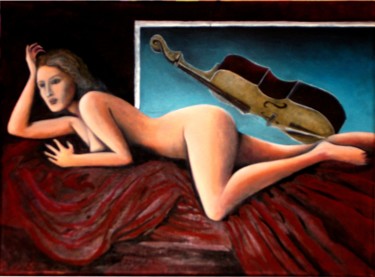 Картина под названием "un décor est un gra…" - Pierre Paul Parmentier, Подлинное произведение искусства, Масло