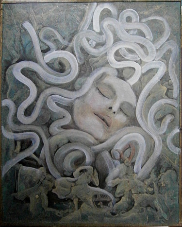 Peinture intitulée "un autre rêve de Mé…" par Pierre Paul Parmentier, Œuvre d'art originale, Huile