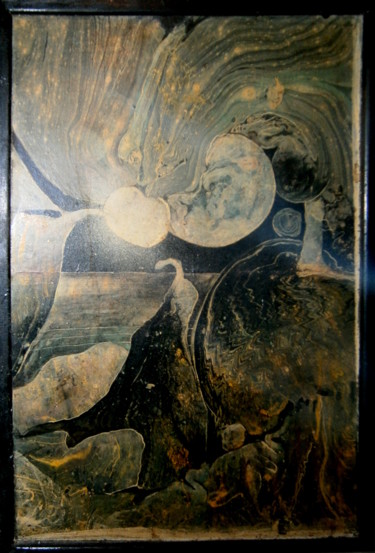 Painting titled "planéte de monstres…" by Pierre Paul Parmentier, Original Artwork, Oil