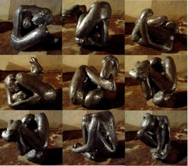 「détails de femme-en…」というタイトルの彫刻 Pierre Paul Parmentierによって, オリジナルのアートワーク, 金属