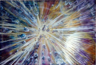 Peinture intitulée "big-bang 1991 -1°ét…" par Pierre Paul Parmentier, Œuvre d'art originale, Huile