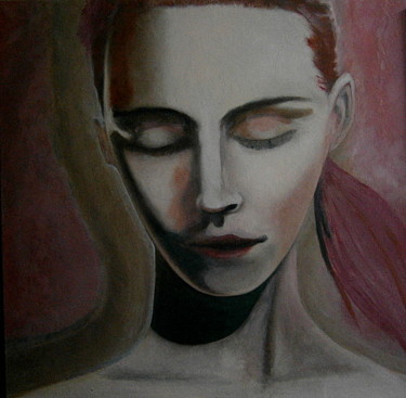 Peinture intitulée "visage-de-femme -to…" par Pierre Paul Parmentier, Œuvre d'art originale, Huile