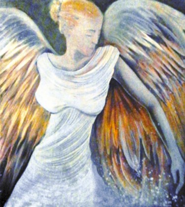Pittura intitolato "ange" da Pierre Paul Parmentier, Opera d'arte originale, Olio