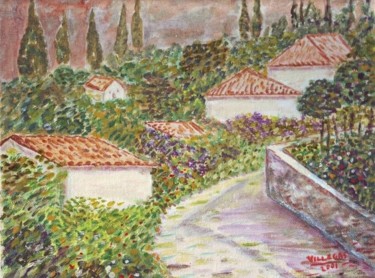 Pintura titulada "Camino al hogar" por Ppvillegas, Obra de arte original, Oleo