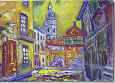 Painting titled "Paisaje urbano" by Ppvillegas, Original Artwork, Oil