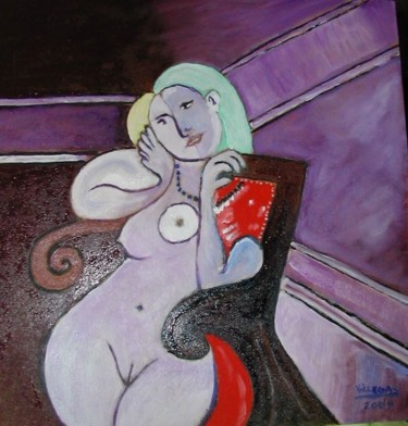 Painting titled "Desnudo" by Ppvillegas, Original Artwork, Oil
