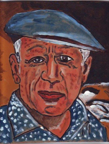 Schilderij getiteld "Maestro Picasso" door Ppvillegas, Origineel Kunstwerk, Olie