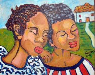 Painting titled "Friendship" by Ppvillegas, Original Artwork, Oil