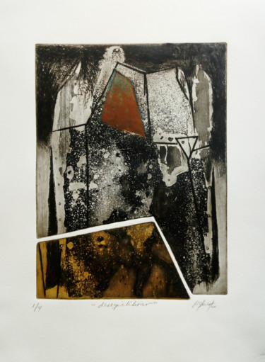 Estampas & grabados titulada "desequilibrar" por Pablo Quert, Obra de arte original, Aguafuerte
